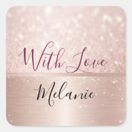 きらびやかなバラ金ゴールドグラム金属名 スクエアシール