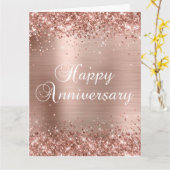 きらびやかなバラ金ゴールドハッピー記念日 カード (黄色い花)