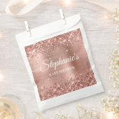 きらびやかなバラ金ゴールドベビーシャワー フェイバーバッグ (クリップ留めされた状態)