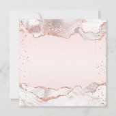 きらびやかなバラ金ゴールドホワイトアゲート赤面Sweet sixteen 招待状 (裏面)