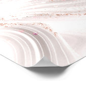 きらびやかなバラ金ゴールドホワイトアゲート50誕生日24x30 ポスター (角)