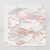 きらびやかなバラ金ゴールドホワイトアゲート50誕生日 招待状 (裏面)