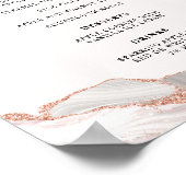 きらびやかなバラ金ゴールドホワイトアゲ縁どート2メニューA4 ポスター (角)