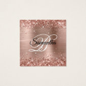 きらびやかなバラ金ゴールド誕生日ありがとうギフトラベル (裏面)