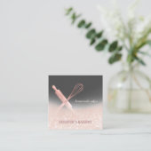 きらびやかなバラ金ゴールド転がのピンウィスクシェフベーカリー スクエア名刺 (スタンド正面)