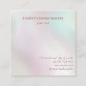 きらびやかなバラ金ゴールド転がのピンウィスクシェフベーカリー スクエア名刺 (裏面)