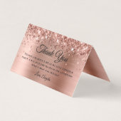 きらびやかなバラ金ゴールド60番目の誕生日サンキューカード (正面)