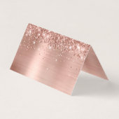 きらびやかなバラ金ゴールド60番目の誕生日サンキューカード (裏面)