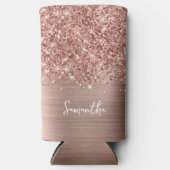 きらびやかなバラ金ゴールドGLAMスクリプト名 スリム缶クーラー (正面)