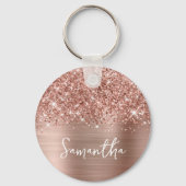 きらびやかなバラ金ゴールドGlam Name写真 キーホルダー (正面)