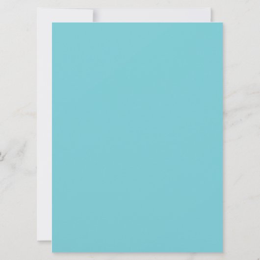 きらびやかなバルミツワーブルーとシルバー大 招待状 (裏面)