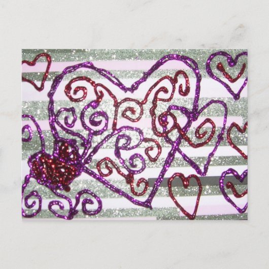 きらびやかなバレンタイン シーズンポストカード (正面)