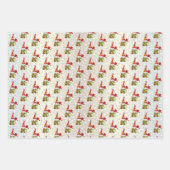 きらびやかなピックボールのクリスマス格言 ラッピングペーパーシート (正面3)