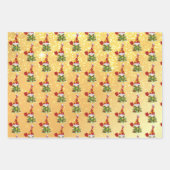 きらびやかなピックボールのクリスマス格言 ラッピングペーパーシート (正面)