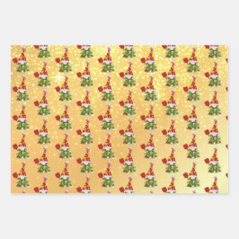 きらびやかなピックボールのクリスマス格言 ラッピングペーパーシート