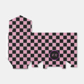 きらびやかなピンクと黒の正方形 フェイバーボックス (折り畳みなし)