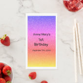 きらびやかなピンクのオレンジ1歳の誕生日カスタム最初の年齢 (インサイチュ)