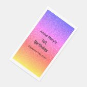 きらびやかなピンクのオレンジ1歳の誕生日カスタム最初の年齢 (コーナー)