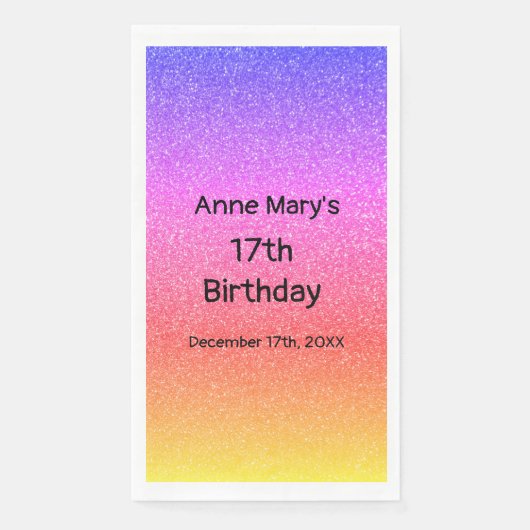 きらびやかなピンクのオレンジ17誕生日カスタム年かわいい (正面)