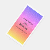 きらびやかなピンクのオレンジ17誕生日カスタム年かわいい (コーナー)