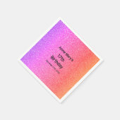 きらびやかなピンクのオレンジ17誕生日カスタム時代2024 スタンダードカクテルナプキン (角)