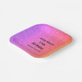 きらびやかなピンクのオレンジ17誕生日カスタム時代2024 ペーパープレート (傾斜あり)