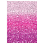 きらびやかなピンクのグラデーション クリップボード (裏面)