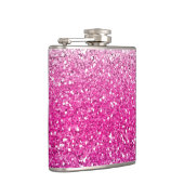 きらびやかなピンクのグラデーション フラスク (右)