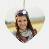 きらびやかなピンクのフォイル甘い16写真 セラミックオーナメント (裏面)