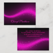 きらびやかなピンクの名刺 名刺 (正面/裏面)