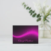 きらびやかなピンクの名刺 名刺 (スタンド正面)