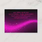 きらびやかなピンクの名刺 名刺 (裏面)