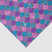 きらびやかなピンクの紫と青の人魚はかりで測 薄葉紙 (詳細)