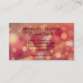 きらびやかなピンクの赤い金ゴールド光沢のあるページャントコーチ 名刺 (裏面)