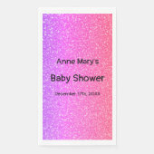 きらびやかなピンクの赤ちゃんシャワー女の子かわいいグラデーションカスタム (正面)