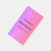 きらびやかなピンクの赤ちゃんシャワー女の子かわいいグラデーションカスタム (コーナー)