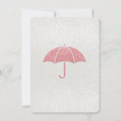 きらびやかなピンク及び金ゴールドの女の赤ちゃんのシャワーの招待 招待状 (裏面)