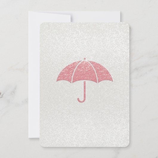 きらびやかなピンク及び金ゴールドの女の赤ちゃんのシャワーの招待 招待状 (裏面)