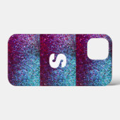 きらびやかなピンク紫の抽象芸術グラデーションモノグラム Case-Mate iPhoneケース (裏面 (横))