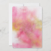 きらびやかなピンク金ゴールドホワイトスパークルアンドシャイン誕生日 招待状 (裏面)