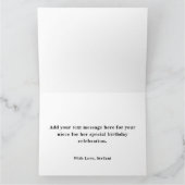 きらびやかなフェイク金ゴールドとシルバーグリッター誕生日 カード (内部)