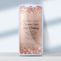 きらびやかなブラシバラゴールドフォイル50誕生日