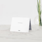 きらびやかなブラック/シルバーグラマーありがとう サンキューカード (裏面)