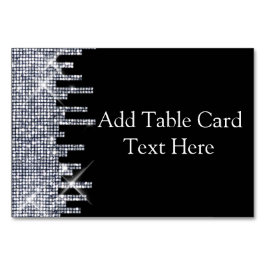 きらびやかなブラック/シルバー結婚グラマーの名店 テーブルナンバー