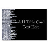 きらびやかなブラック/シルバー結婚グラマーの名店 テーブルナンバー (裏面)