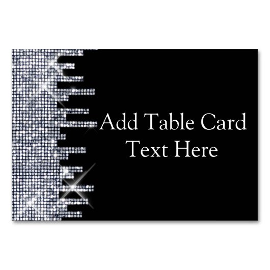 きらびやかなブラック/シルバー結婚グラマーの名店 テーブルナンバー (正面)