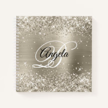 きらびやかなプラチナつや消し箔モノグラム