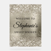 きらびやかなプラチナフォイルSweet sixteenへようこそ アクリルサイン (正面)