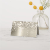 きらびやかなプラチナ空白の箔 プレイスカード (裏面)