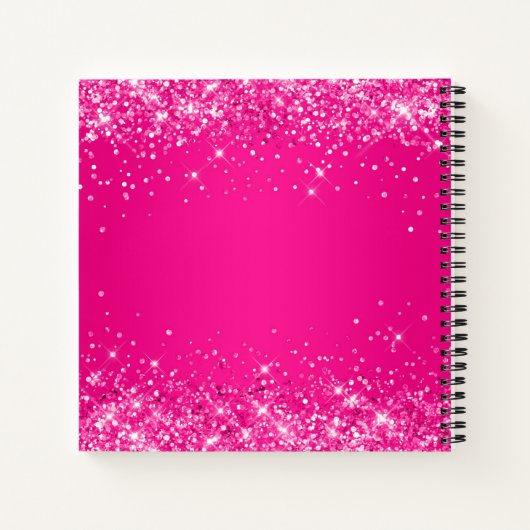 きらびやかなホットピンクグラデーション50th誕生日ゲスト ノートブック (裏面)